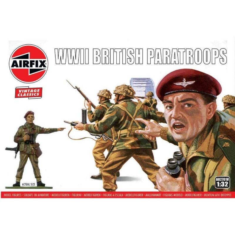 Classic Kit VINTAGE figurky A02701V - WWII British Paratroops (1:32) Airfix