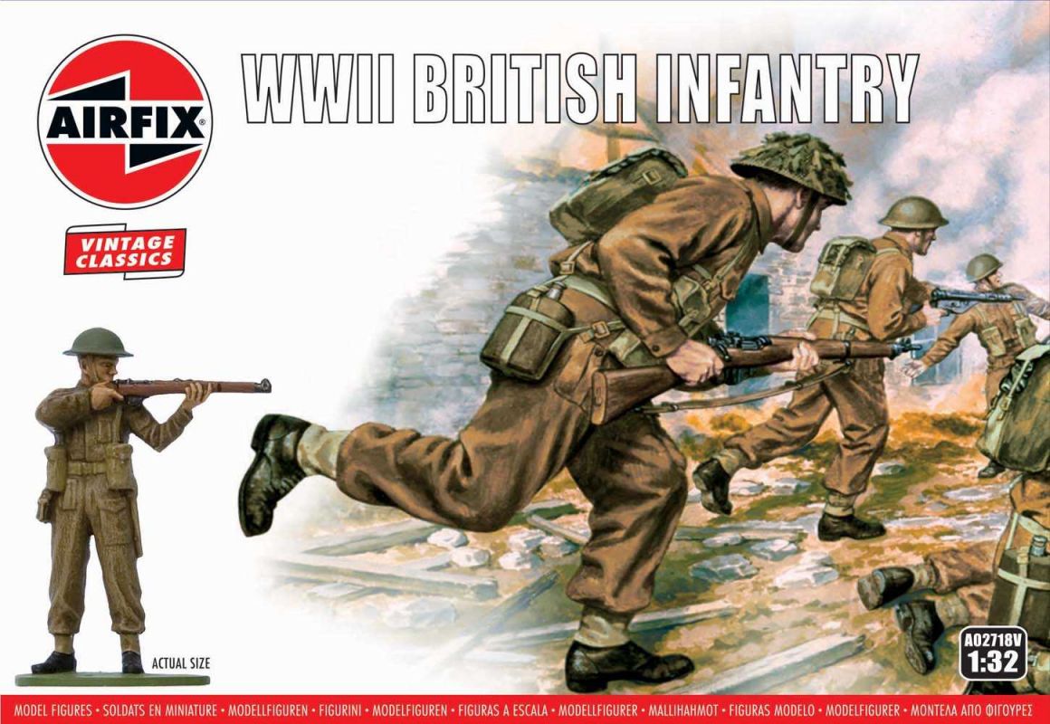 Classic Kit VINTAGE figurky A02718V - WWII British Infantry (1:32) Airfix