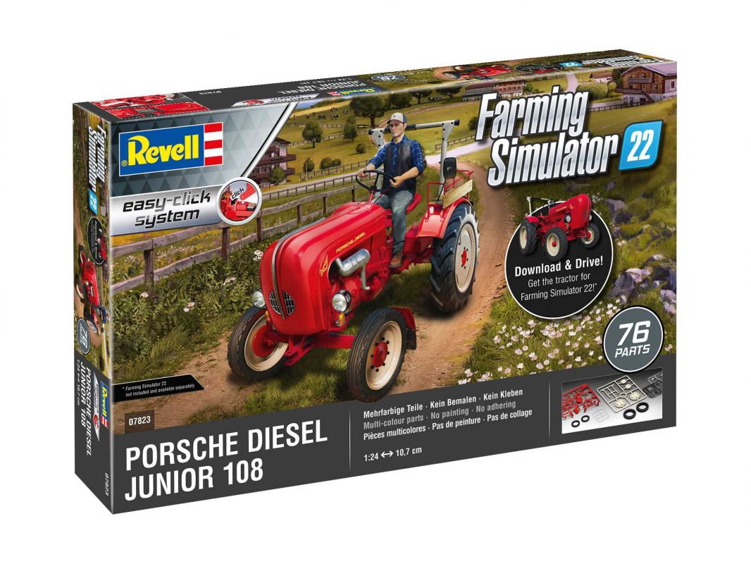 EasyClick traktor 07823 - Porsche Junior 108 (Farming Simulator Edition) (1:24) Revell