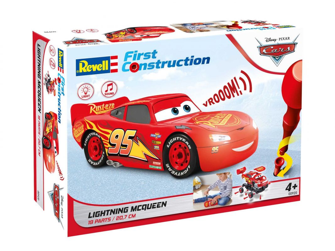 First Construction auto 00920 - Lightning McQueen (světelné a zvukové efekty) (1:20) Revell