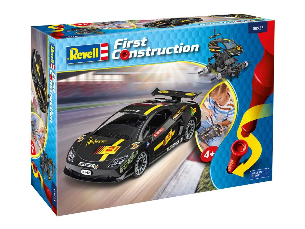 First Construction auto 00923 - Racing Car (černé) (1:20) Revell