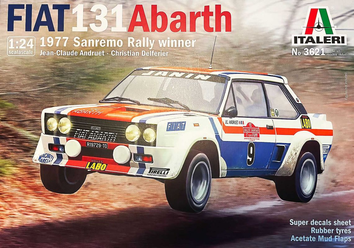 Model Kit auto 3621 - Fiat 131 Abarth 1977 San Remo Rally Winter (1:24) Italeri