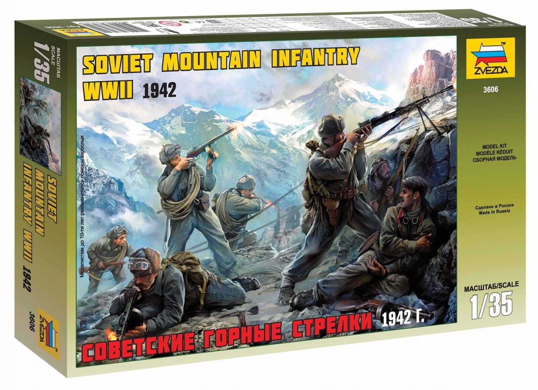Model Kit figurky 3606 - Soviet Mountain Troops WWII (1:35) Zvezda