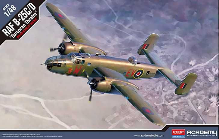 Model Kit letadlo 12339 - RAF B-25C/D "European Theatre" (1:48) Academy