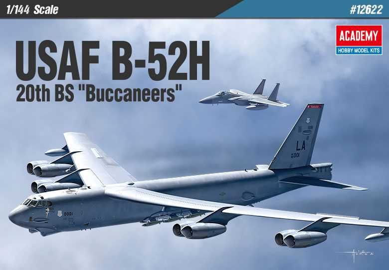 Model Kit letadlo 12622 - USAF B-52H 20th BS "Buccaneers" (1:144) Academy