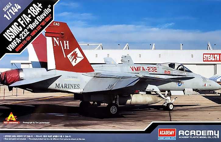 Model Kit letadlo 12627 - USMC F/A-18A+ VMFA-232 "Red Devils" (1:144) Academy