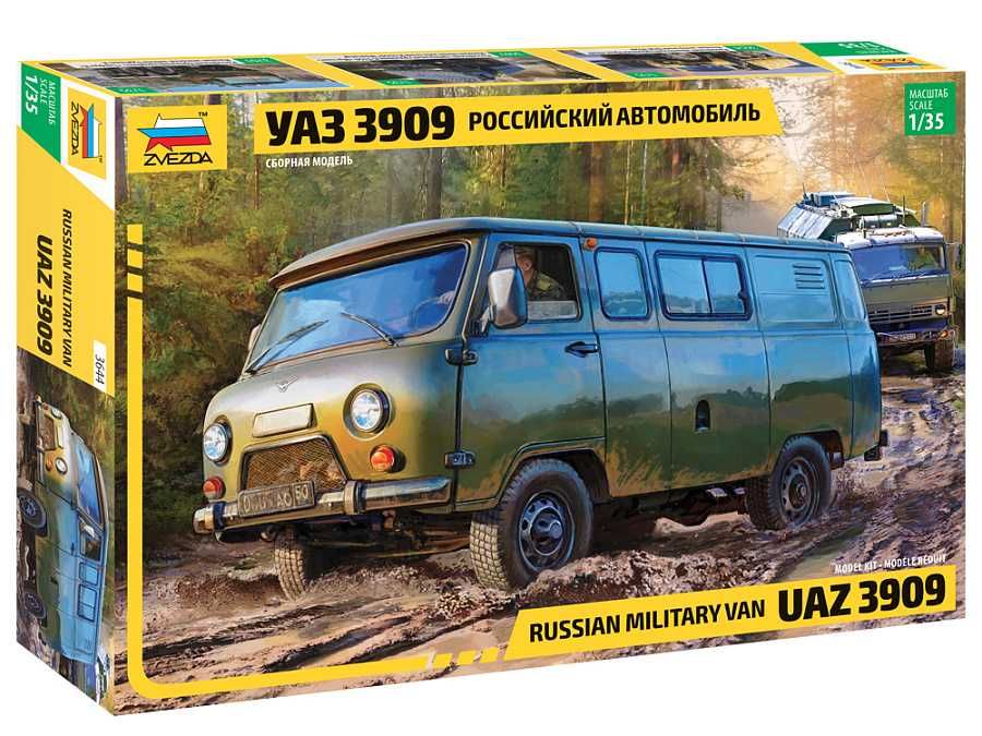Model Kit military 3644 - UAZ 3909 Russian Military Van (1:35) Zvezda