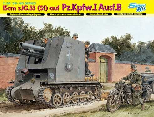 Model Kit military 6259 - 15cm s.IG.33 (Sf) AUF Pz.Kpfw.I Ausf.B (SMART KIT) (1:35) Dragon