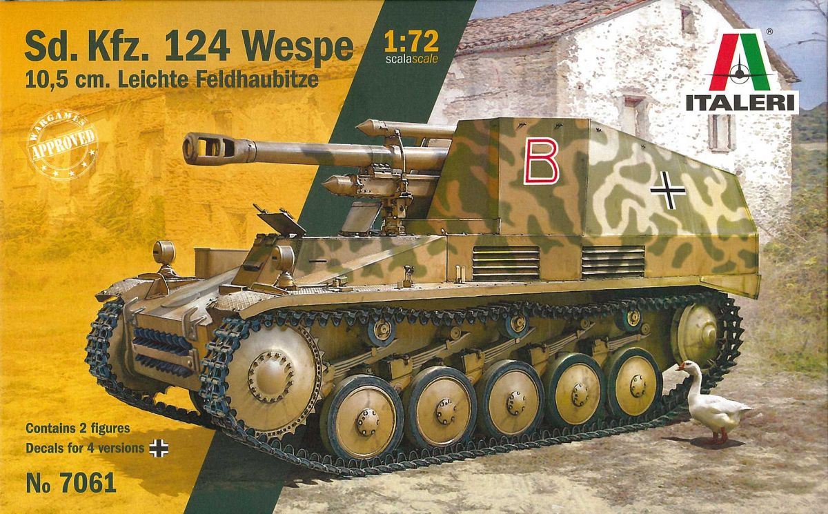 Model Kit military 7061 - Sd.Kfz.124 Wespe 10.5 cm. Leichte Feldhaubitze (1:72) Italeri