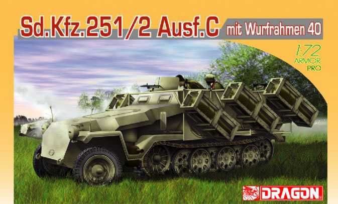 Model Kit military 7306 - Sd.Kfz.251 Ausf.C mit Wurfrahmen 40 (1:72) Dragon