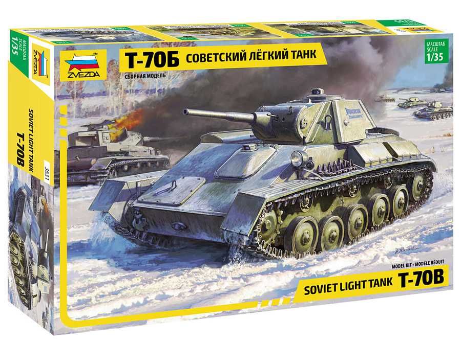 Model Kit tank 3631 - Soviet tank T-70 (1:35) Zvezda