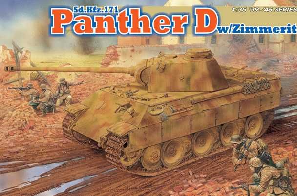 Model Kit tank 6428 - Sd.Kfz.171 PANTHER D w/ZIMMERIT (1:35) Dragon
