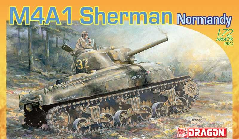 Model Kit tank 7273 - M4A1 Sherman Normandy 1944 (1:72) Dragon