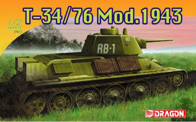 Model Kit tank 7277 - T-34/76 Mod.1943 (1:72) Dragon