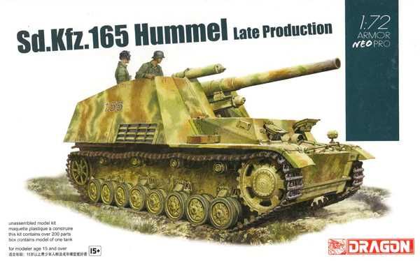 Model Kit tank 7628 - Sd.Kfz.165 Hummel Late Production w/NEO Tracks (1:72) Dragon
