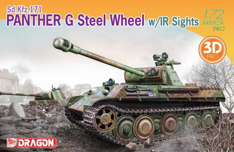 Model Kit tank 7697 - Panther G Steel Wheel w/IR Sights (1:72) Dragon