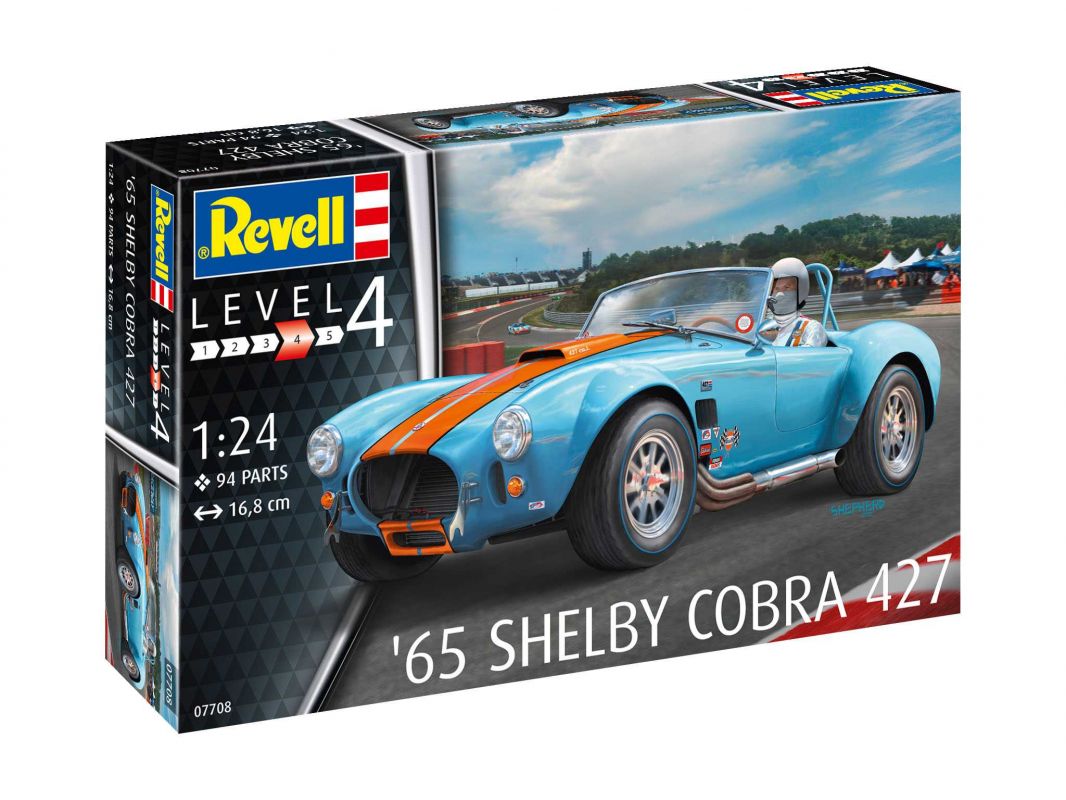 Plastic ModelKit auto 07708 - 65 Shelby Cobra 427 (1:24) Revell