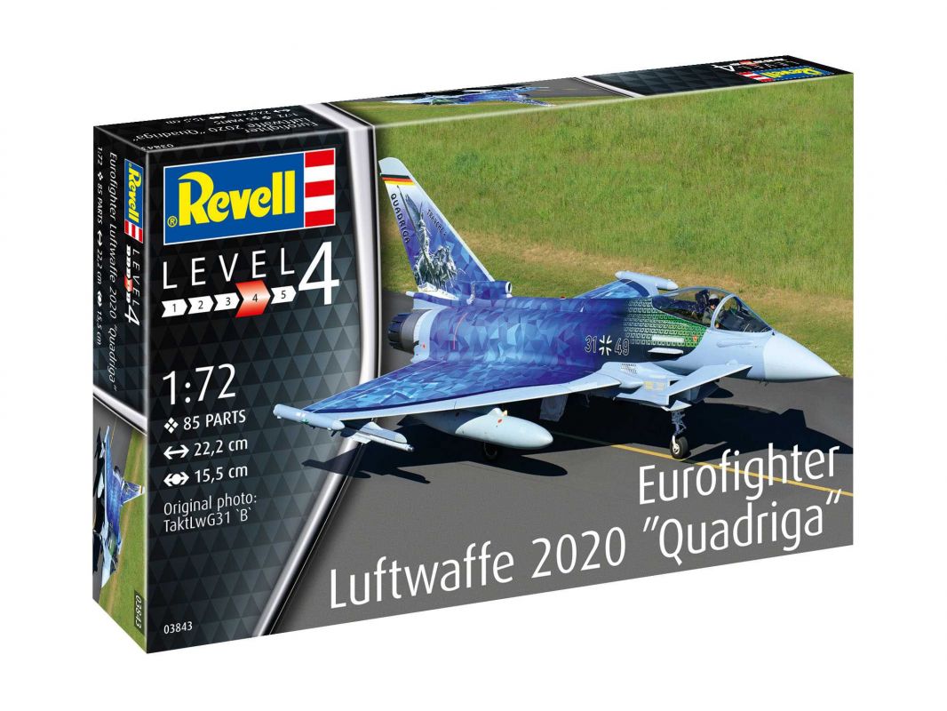 Plastic ModelKit letadlo 03843 - Eurofighter "Luftwaffe 2020 Quadriga" (1:72) Revell