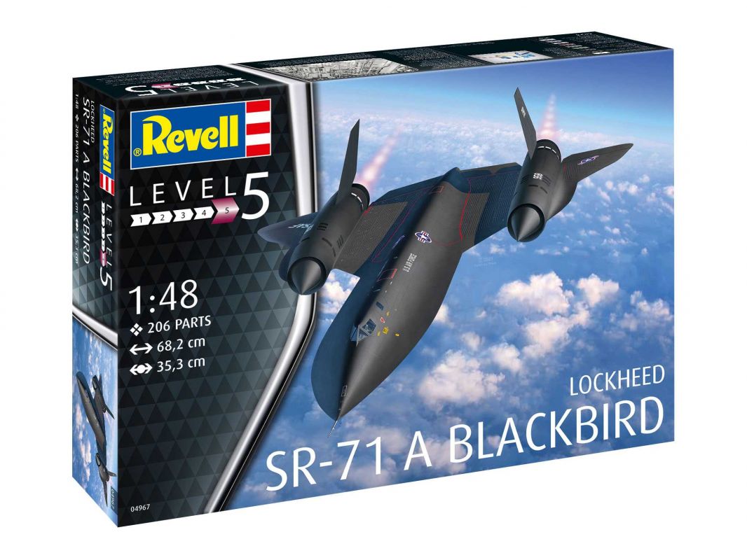 Plastic ModelKit letadlo 04967 - Lockheed SR-71 A Blackbird (1:48) Revell