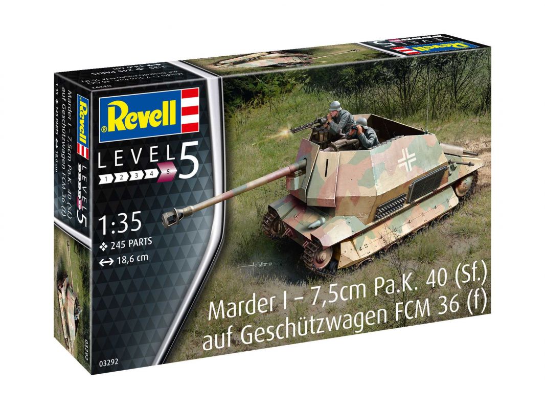 Plastic ModelKit military 03292 - Marder I on FCM 36 base (1:35) Revell