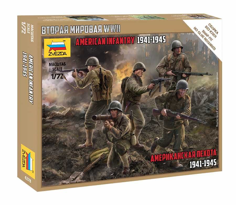 Wargames (WWII) figurky 6278 - US Infantry (1:72) Zvezda
