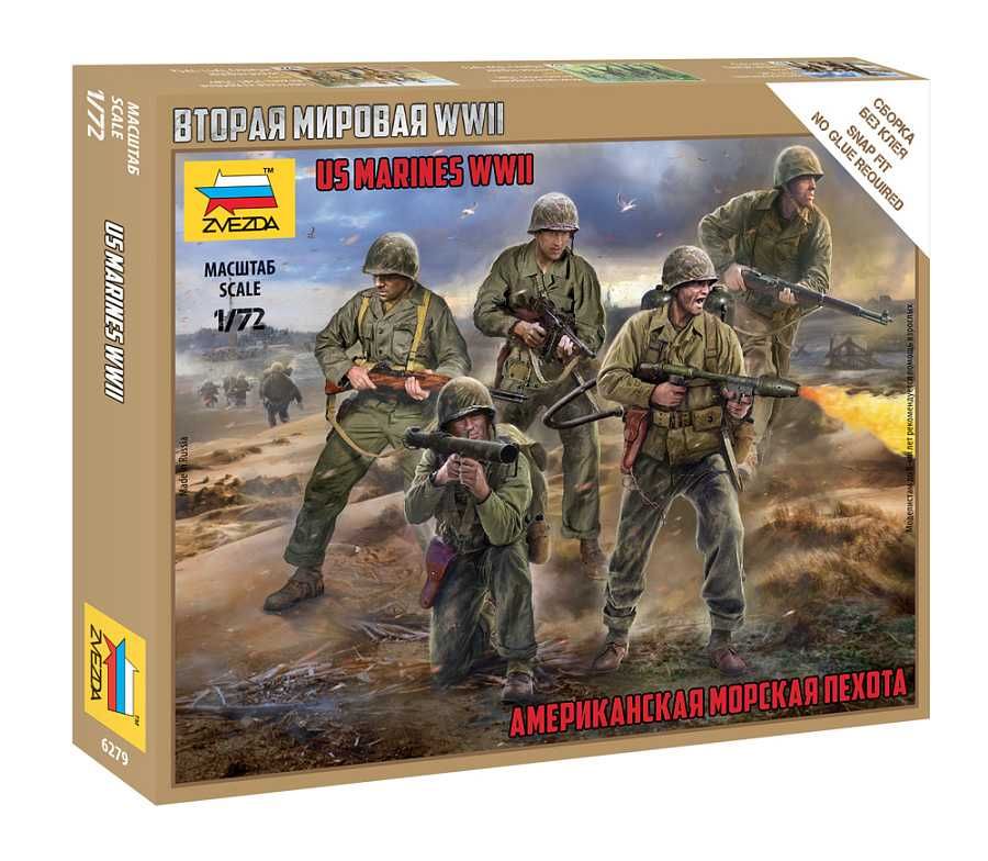 Wargames (WWII) figurky 6279 - US Marines (1:72) Zvezda