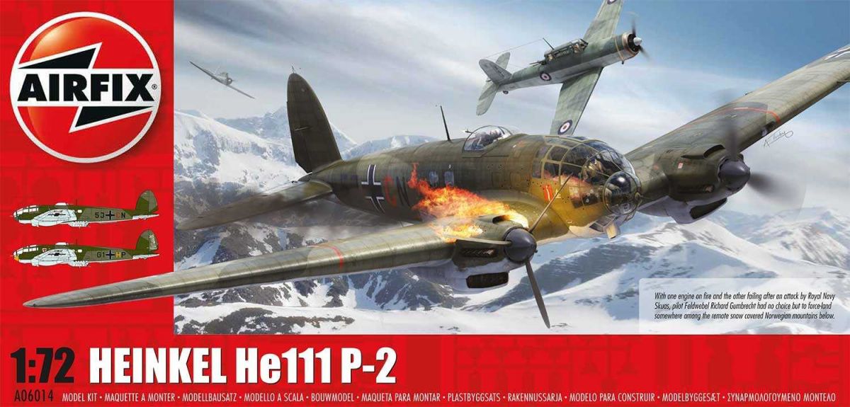 Classic Kit letadlo A06014 - Heinkel HEIII P2 (1:72) - nová forma Airfix