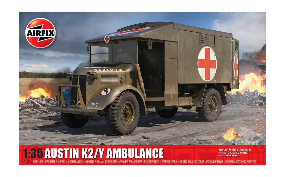 Classic Kit military A1375 - Austin K2/Y Ambulance (1:35) Airfix
