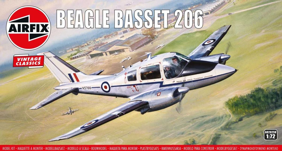 Classic Kit VINTAGE letadlo A02025V - Beagle Basset 206 (1:72) Airfix