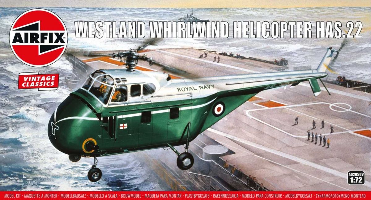 Classic Kit VINTAGE vrtulník A02056V - Westland Whirlwind Helicopter (1:72) Airfix