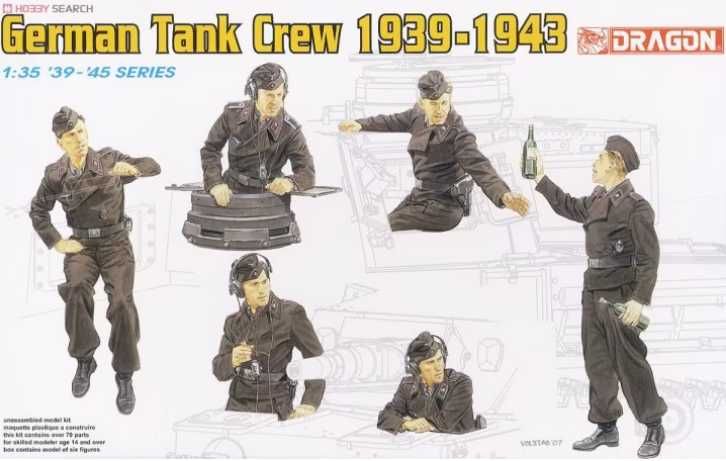Model Kit figurky 6375 - GERMAN TANK CREW 1939-1943 (1:35) Dragon