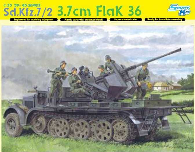 Model Kit military 6541 - Sd. Kfz.7/2 3,7 cm FLAK 36 ( SMART KIT) (1:35) Dragon