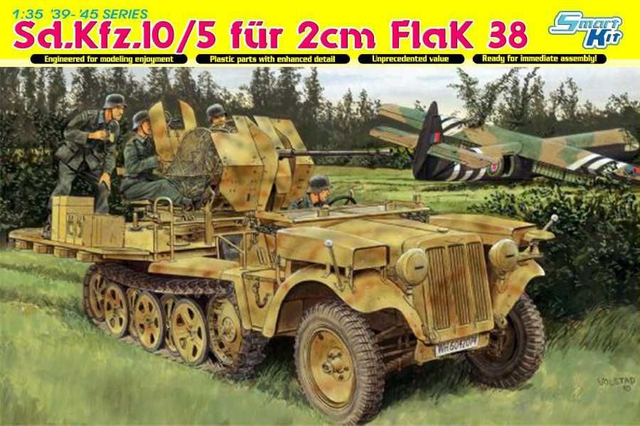 Model Kit military 6676 - Sd.Kfz.10/5 für 2cm Flak 38 (SMART KIT) (1:35) Dragon