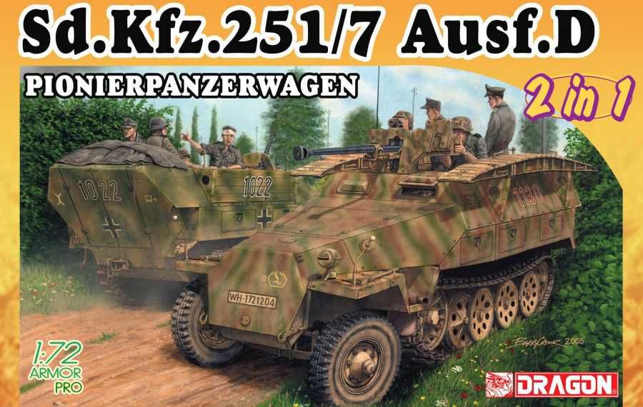Model Kit military 7605 - Sd.Kfz.251/7 Ausf.D Pionierpanzerwagen (1:72) Dragon