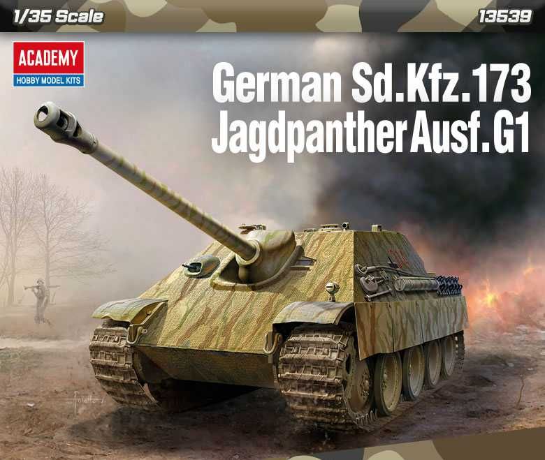 Model Kit tank 13539 - German Sd.kfz.173 Jagdpanther Ausf.G1 (1:35) Academy