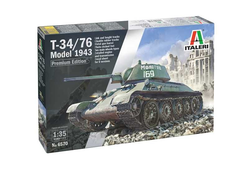 Model Kit tank 6570 - T-34/76 Mod. 43 (1:35) Italeri