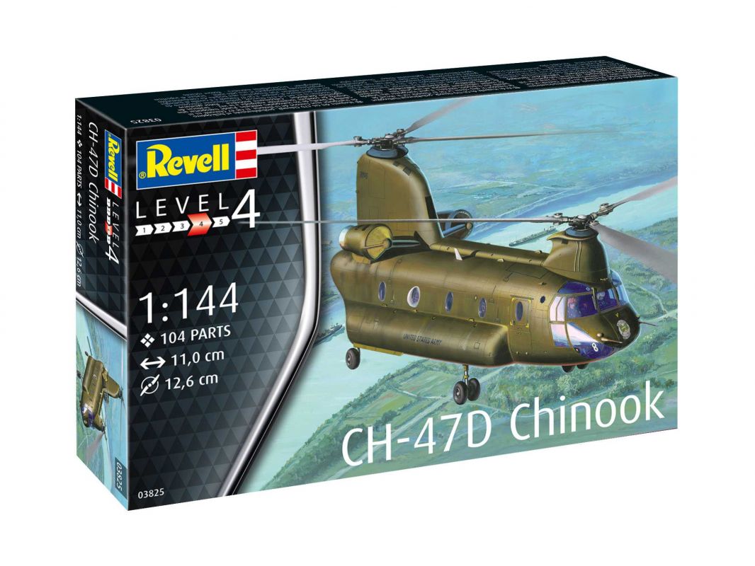 ModelSet vrtulník 63825 - CH-47D Chinook (1:144) Revell