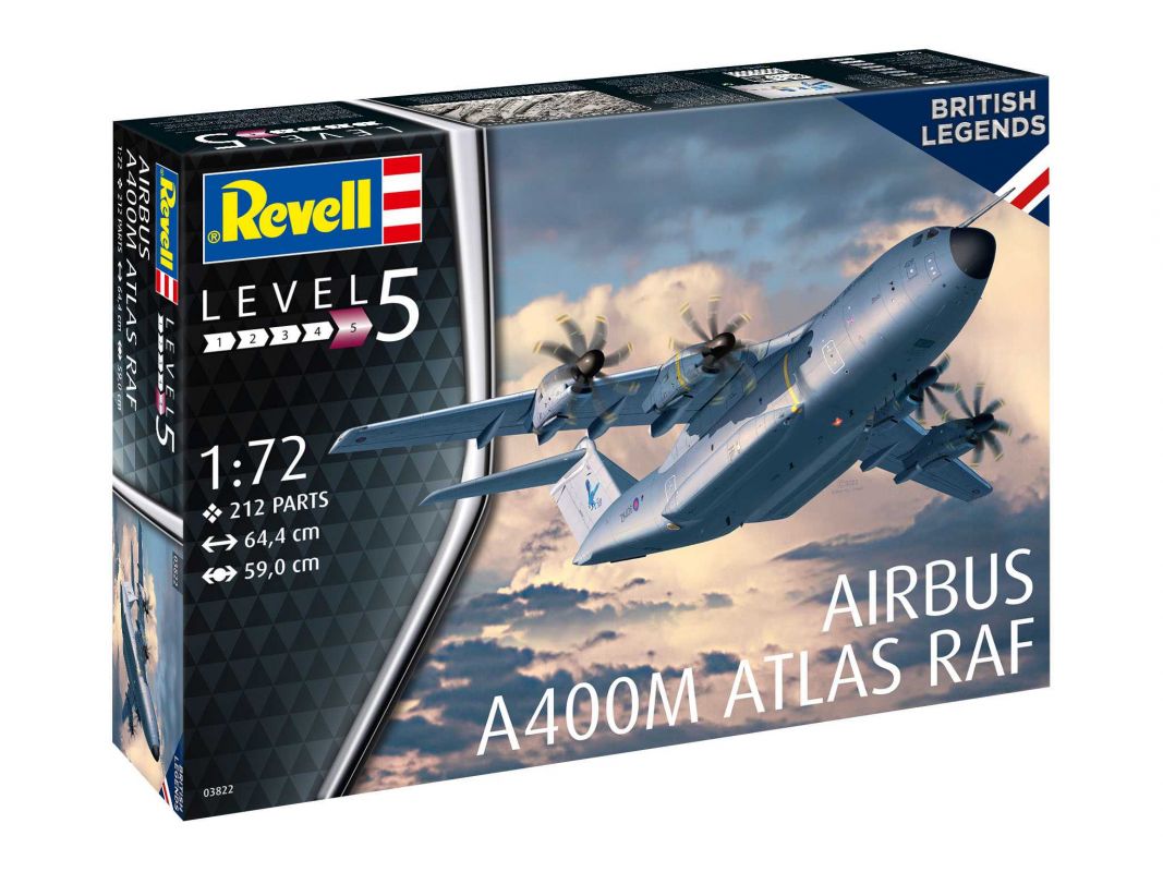 Plastic ModelKit letadlo 03822 - Airbus A400M Atlas „RAF“ (1:72) Revell