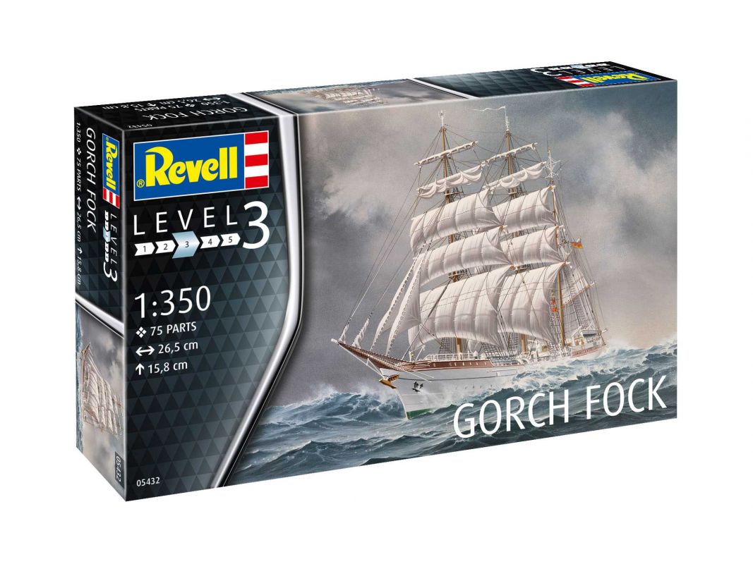 Plastic ModelKit loď 05432 - Gorch Fock (1:350) Revell