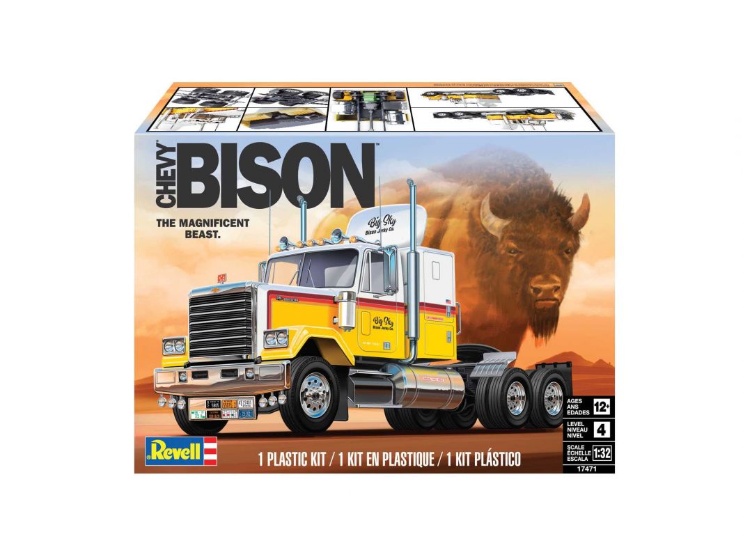 Plastic ModelKit MONOGRAM truck 7471 - Chevy Bison Semi Truck (1:32)