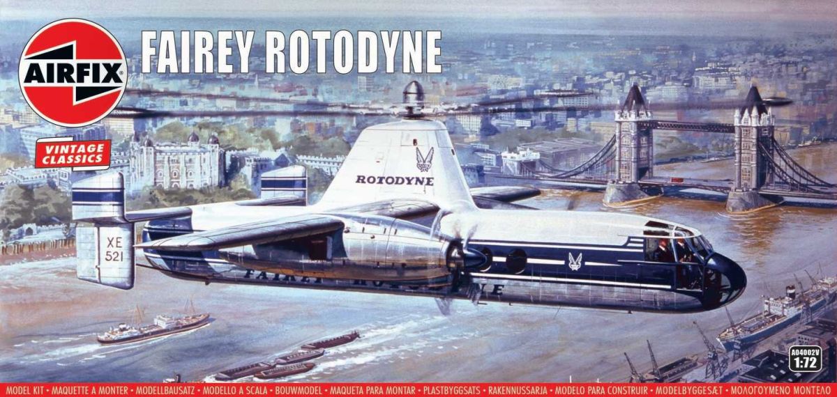 Classic Kit VINTAGE vrtulník A04002V - Fairey Rotodyne (1:72)