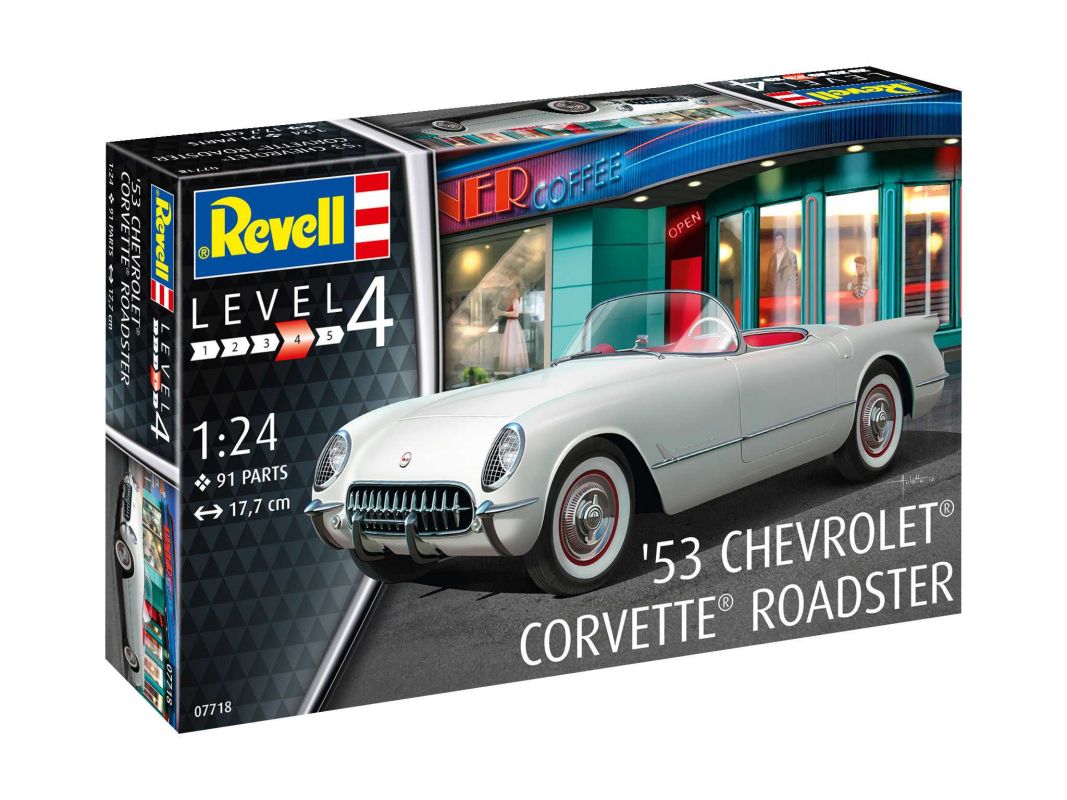 Plastic ModelKit auto 07718 - '53 Corvette Roadster (1:24)