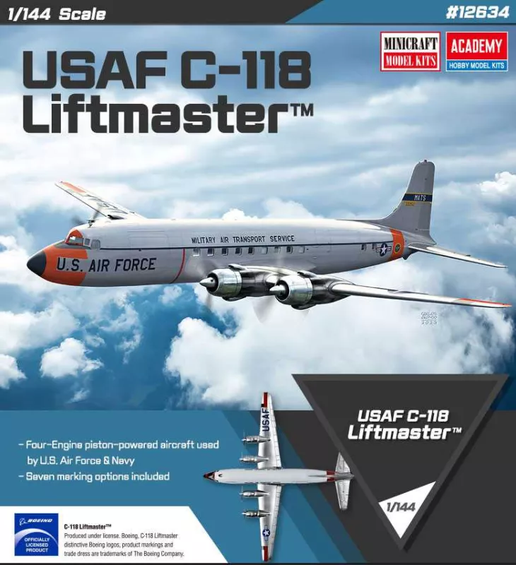 Model Kit letadlo 12634 - USAF C-118 Liftmaster (1:144)