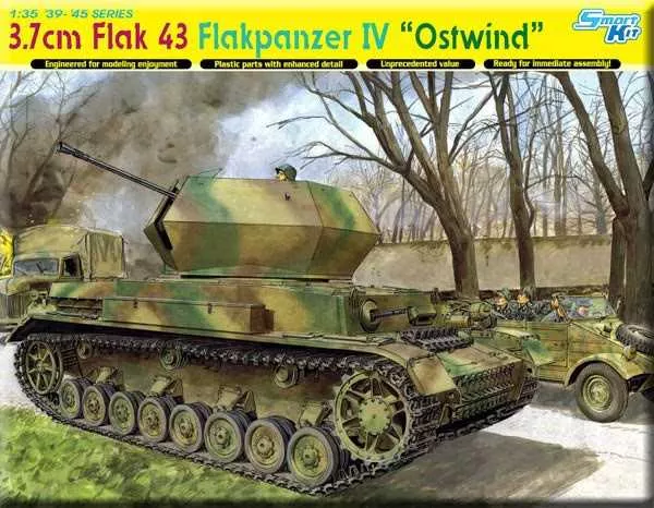 Model Kit tank 6550 - 3.7cm FLAK 43 FLAKPANZER IV "OSTWIND" (SMART KIT) (1:35)