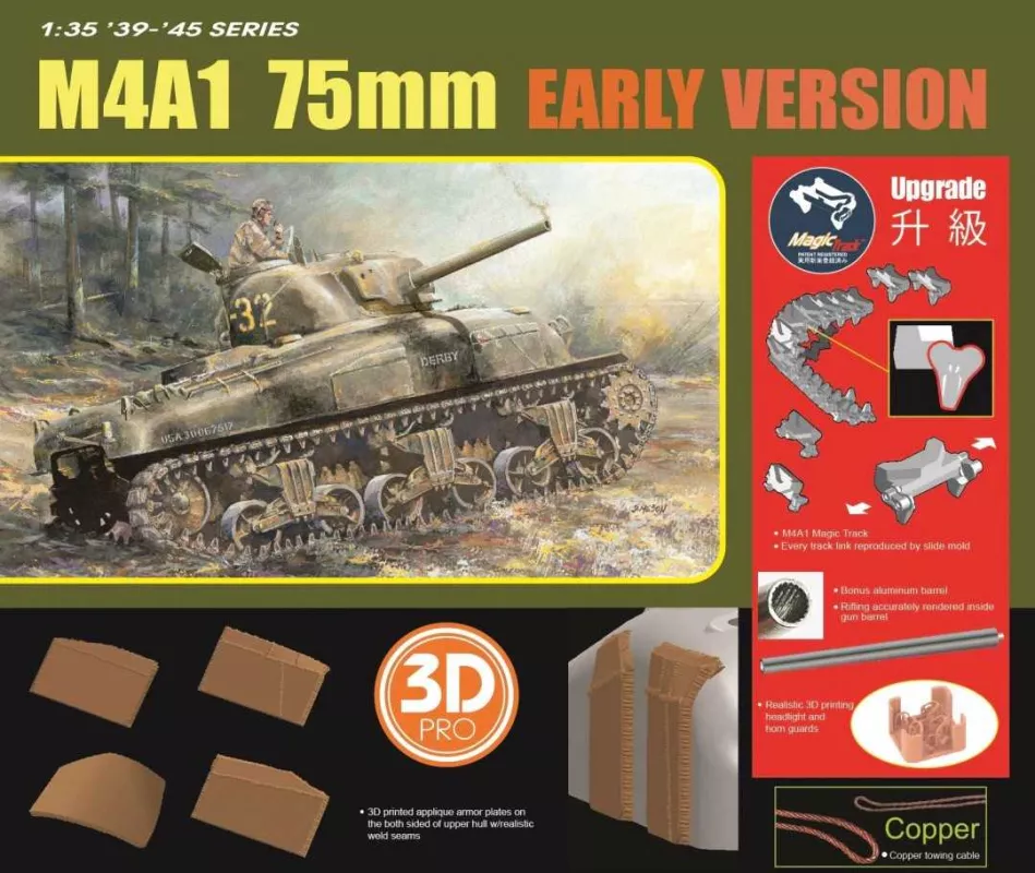 Model Kit tank 6701 - M4A1 EARLY PRODUCTION (1:35)