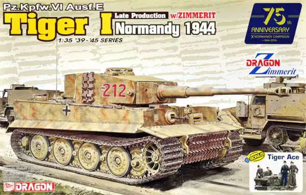 Model Kit tank 6947 - TIGER I LATE w/ZIMMERIT NORMANDY (1:35)