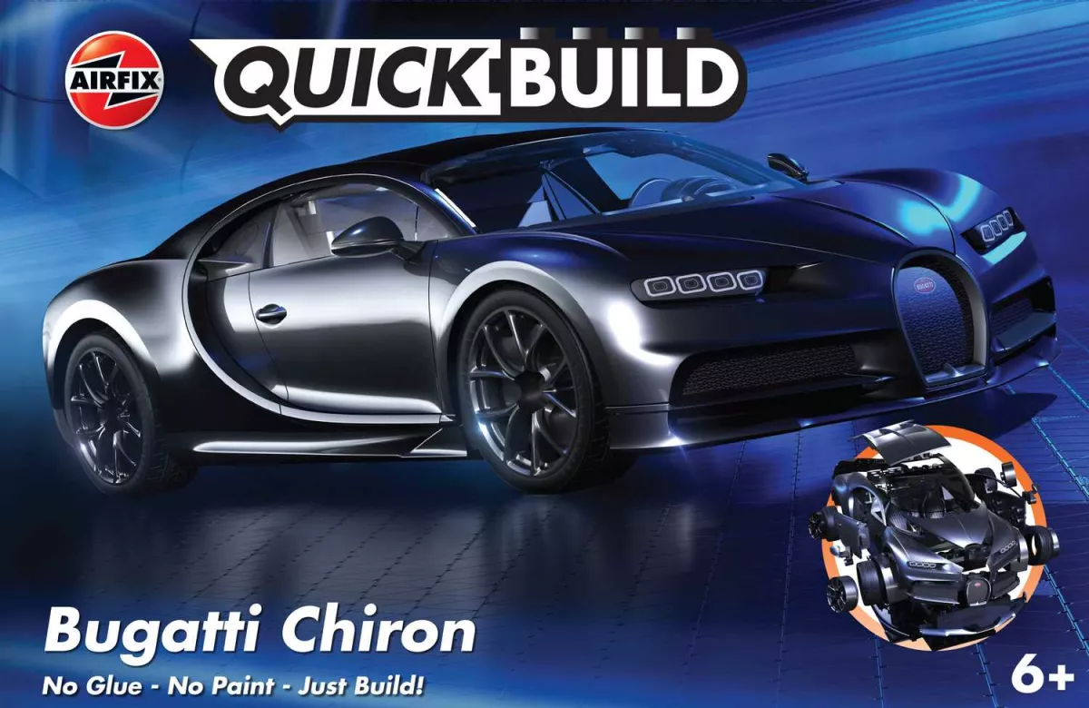 Quick Build auto J6025 - Bugatti Chiron - Black