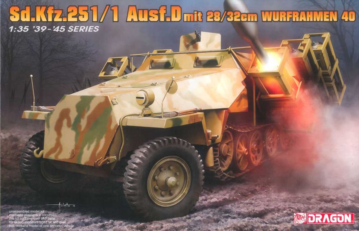 Model Kit military 6861 - Sd.Kfz.251/1 Ausf.D with 28/32cm Wurfrahmen 40 (1:35)