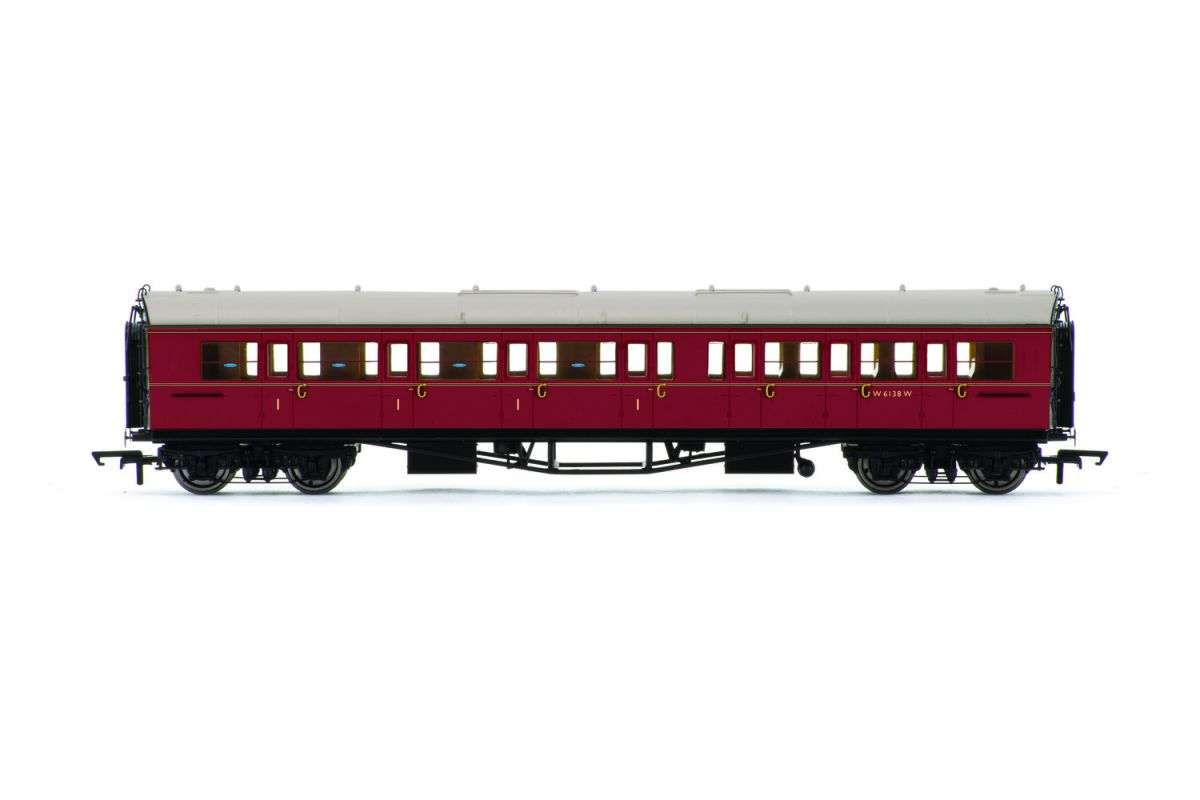 Vagón osobní HORNBY R4766 - BR Collett Coach Corridor Composite LH, Maroon