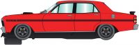 Autíčko Street SCALEXTRIC C3937 - Ford XY Road Car - Candy Apple Red (1:32)
